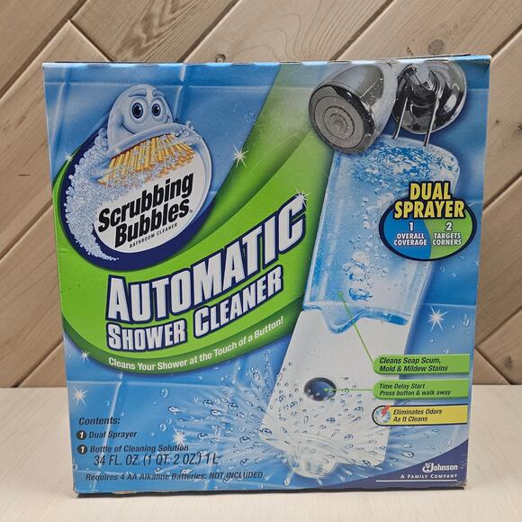 NIB Scrubbing Bubbles Automatic Shower Cleaner 32oz Solution Dual Sprayer - Picture 3 of 6
